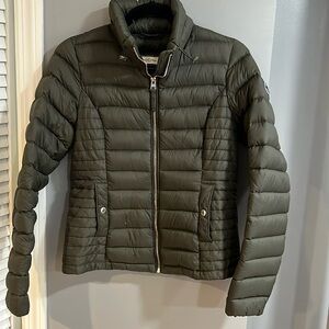 Abercrombie & Fitch Jacket Women Small Green Down Series Puffer Packable Hiking